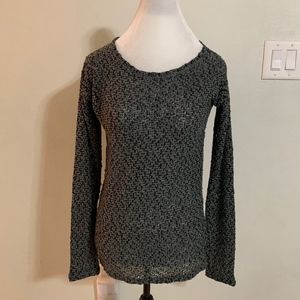 NWT Aeropostole Long Sleeve Gray & Black Knit Top